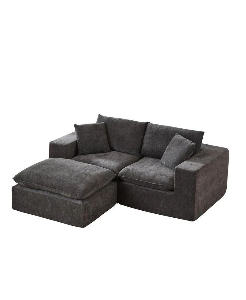 Streamdale Furniture Modern Chenille Cloud Sofa - Freely Combinable
