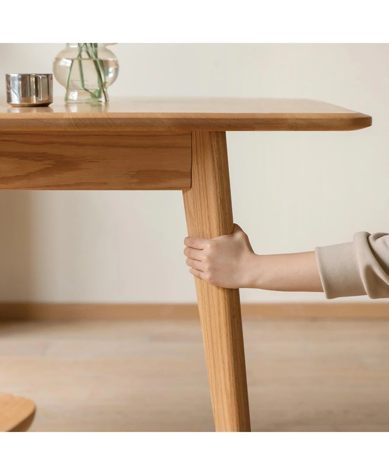 Streamdale Furniture Solid Oak Round Dining Table (Extending, Seats 6-8