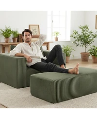 Streamdale Furniture Streamdale Modern 3-Seat Modular Chenille Sectional with Low-Profile Design