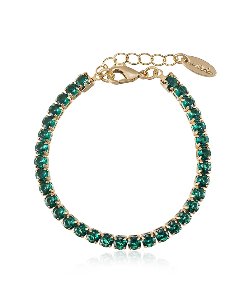 Ettika Gold Plated Giselle Sparkle Crystal Bracelet