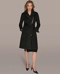 Donna Karan New York Women's Notch Collared Belted Coat