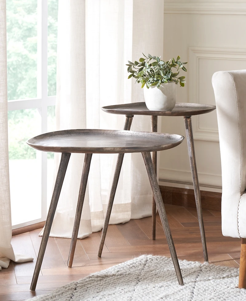 Convenience Concepts 2-Pc. Bali Metal Nesting End Tables