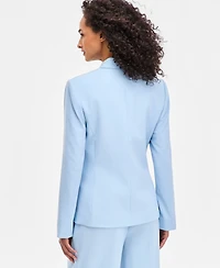 Tahari Asl Women's Notched Collar One-Button Blazer