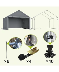 Streamdale Furniture 10x10ft Outdoor Storage Shed - All-Weather Garden Shelter for Tools and Bikes
