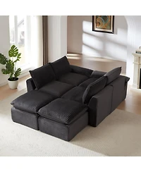 Streamdale Furniture Modern Corduroy Cloud Sofa, Freely Combinable, Comfortable for Homes