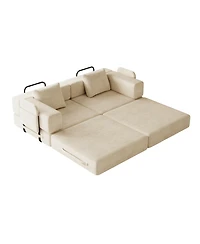 Streamdale Furniture Convertible Corduroy Sofa Bed with Storage