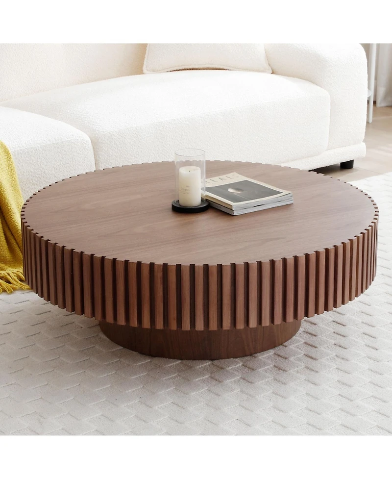 Streamdale Furniture 35.43" Round Coffee Table for Apartment, Modern Living Room