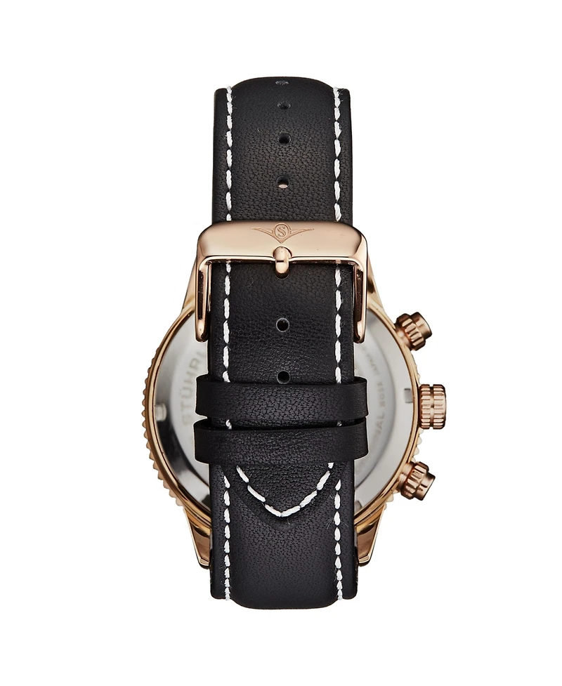 Stuhrling Turbine 4015 Men s Chronograph Watch – 44mm Quartz Movement, Tachymeter Bezel, Aviation-Inspired Design