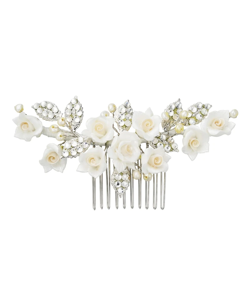 Untamed Petals Victoria Crystal Floral Comb