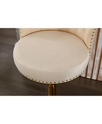 Streamdale Furniture Velvet 360 Rotating Bar Chair with Adjustable Height - Modern Kitchen Island Chair