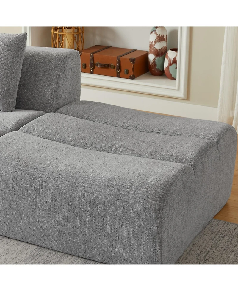 Streamdale Furniture Streamdale Oversized 3 Seater Chenille Sofa, No Assembly, Space-Saving