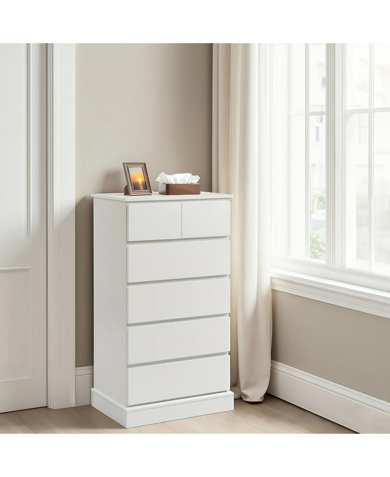 Streamdale Furniture 6-Drawer Dresser for Bedroom, Modern Chest of Drawers