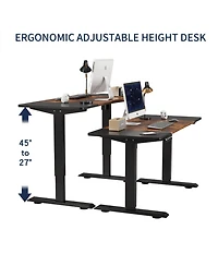 Streamdale Furniture Electric Standing Desk - Adjustable Height Computer/Gaming Table (55")
