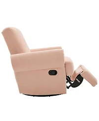 Streamdale Furniture Manual Recliner Sofa Swivel Rocker Chair with Adjustable Backrest, Sky Blue