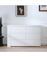 Streamdale Furniture Streamdale Six drawers, removable desktop, three storage compartments, white table
