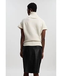 Karen Millen Women's Leather Signature Pencil Skirt