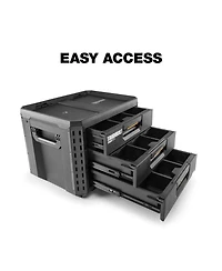 ToughBuilt StackTech 3-Drawer Tool Box, Durable Plastic Storage Organizer, Black