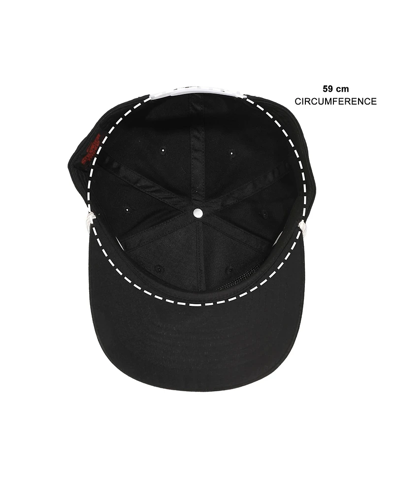 Stranger Things Men's Hellfire Club Demon Head Black Retro Grandpa Snapback Hat