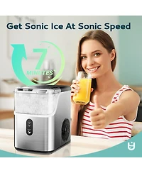 Euhomy 35-lb Ice Per day Nugget/Pebble Ice Maker ( Silver )