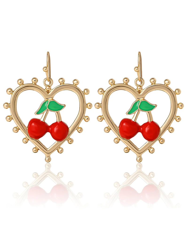 Juicy Couture Cherry Heart Drop Earrings