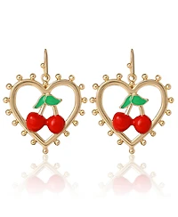 Juicy Couture Cherry Heart Drop Earrings