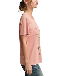 Lucky Brand Women's Botanical Floral Crewneck T-Shirt