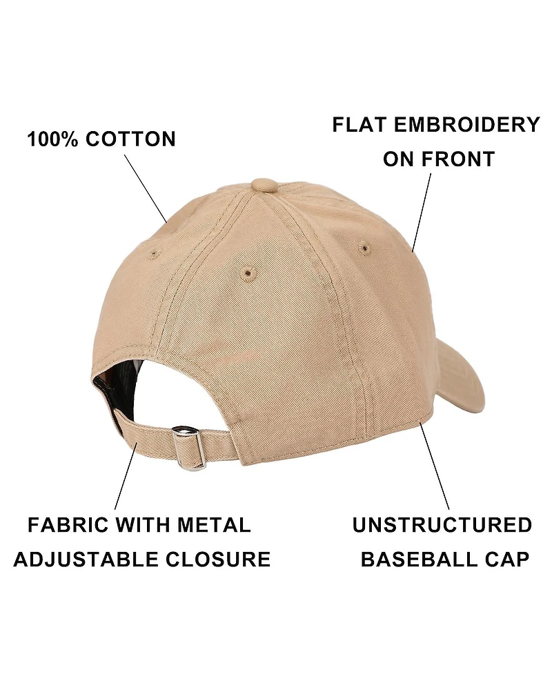 Shrek Men's Embroidered Donkey Face Tan Unstructured Baseball Cap
