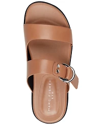 Marc Fisher Ltd Women's Gia Double Band Flat Slip-On Sandals