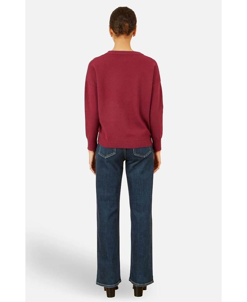 Yumi Women's Sequin Bow Knitted Sweater.