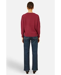 Yumi Women's Sequin Bow Knitted Sweater.