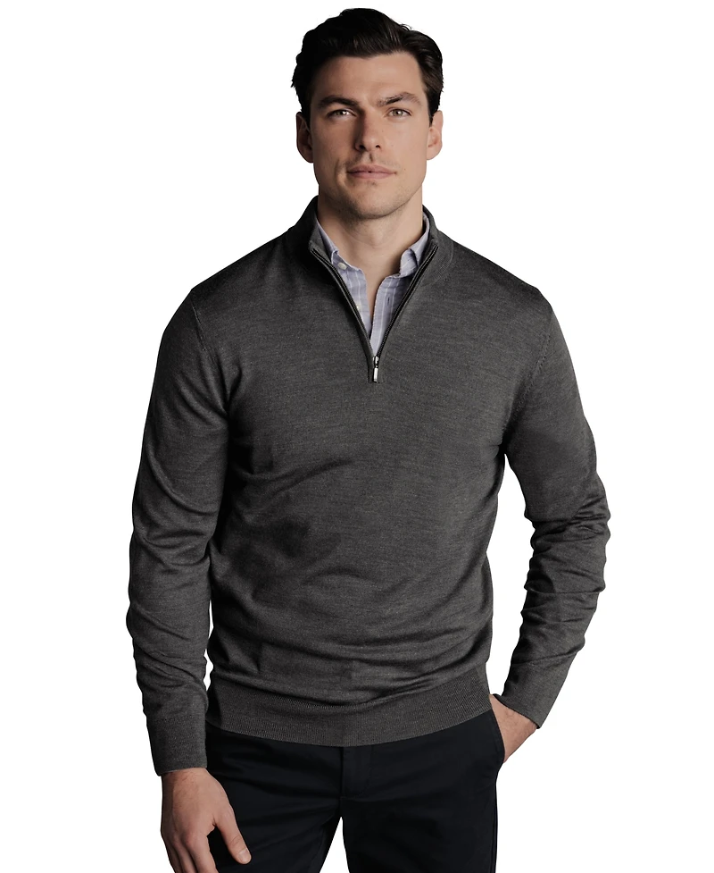 Charles Tyrwhitt Men's Quarter-Zip Sweater