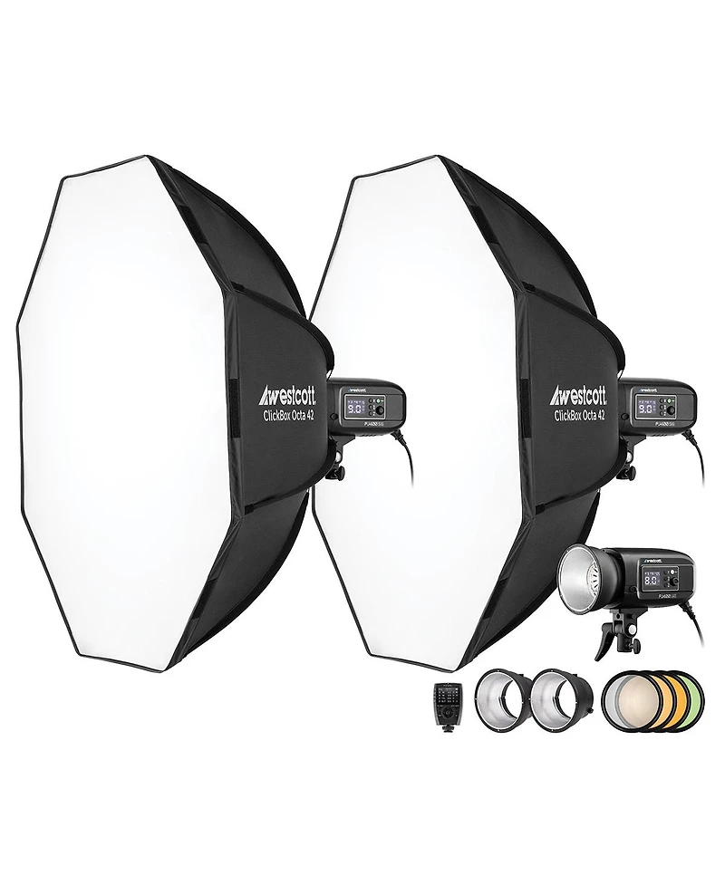 Westcott FJ400-se 400Ws Daylight Studio Strobe 3-Light Kit with Fj-X3 S Wireless Trigger for Sony Cameras