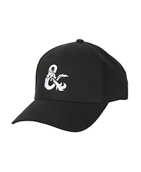 Dungeons & Dragons Men's Embroidered Logo Black Traditional Adjustable Hat