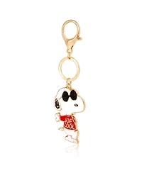 Peanuts Joe Cool Keychain, Gold-Tone Enamel Bag Charm