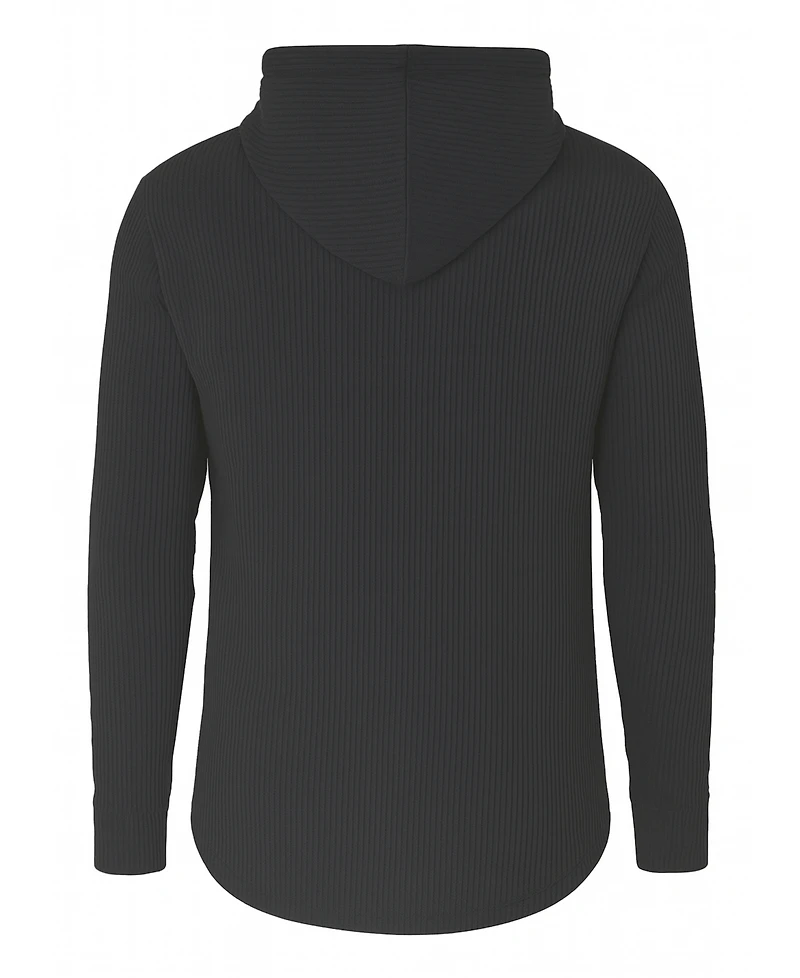 Blue Ice Men's Regular-Fit Waffle Knit Thermal Henley Hoodie