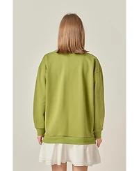 English Factory Women's Mixed Media Mini Dress