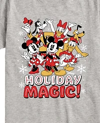 Disney Boys' 8-20 Mickey and Friends Holiday Magic Graphic Short-Sleeve T-Shirt