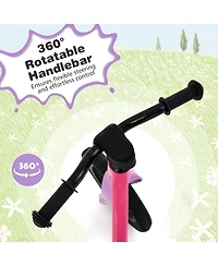 Sugift 12-Inch Balance Bike with Adjustable Seat and Rotatable Handlebar for Over 36 Months Old