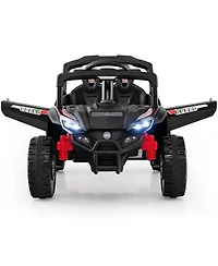 Sugift 12V Kids Ride On Car Utv Electric Vehicle with Led Lights Music and Horn