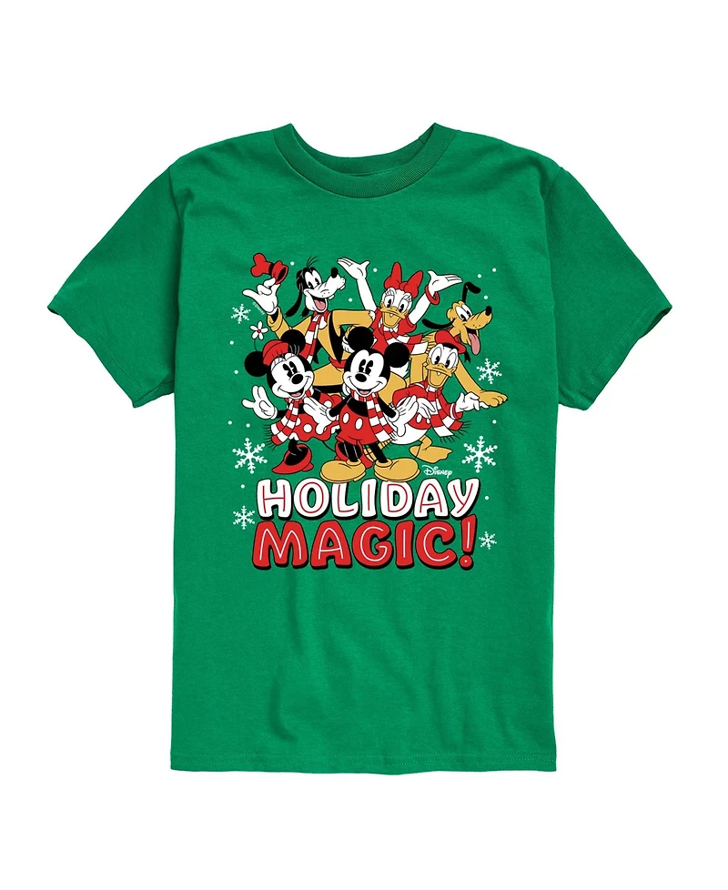 Disney Boys' 8-20 Mickey and Friends Holiday Magic Graphic Short-Sleeve T-Shirt