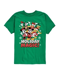 Disney Boys' 8-20 Mickey and Friends Holiday Magic Graphic Short-Sleeve T-Shirt