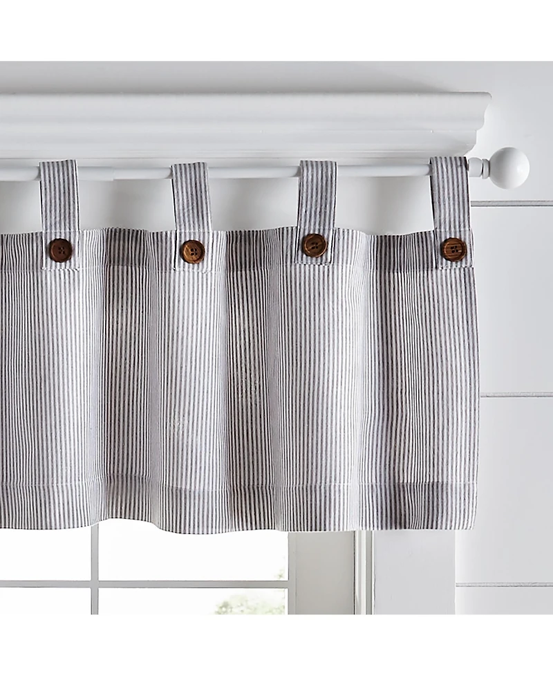 Elrene Home Fashions Tucker Ticking Stripe Window Valance