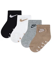 Nike Baby and Toddler 4-Pack Logo Gripper Socks