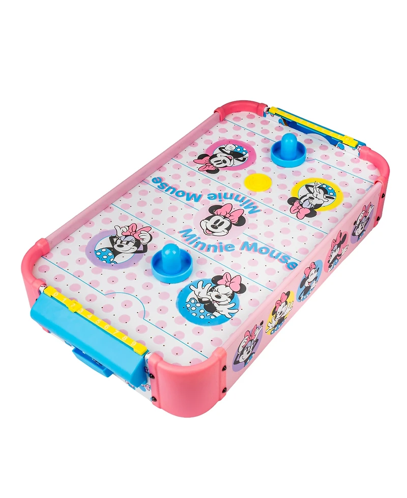 World Tech Toys Minnie Mouse Electronic Tabletop Air Hockey Wood