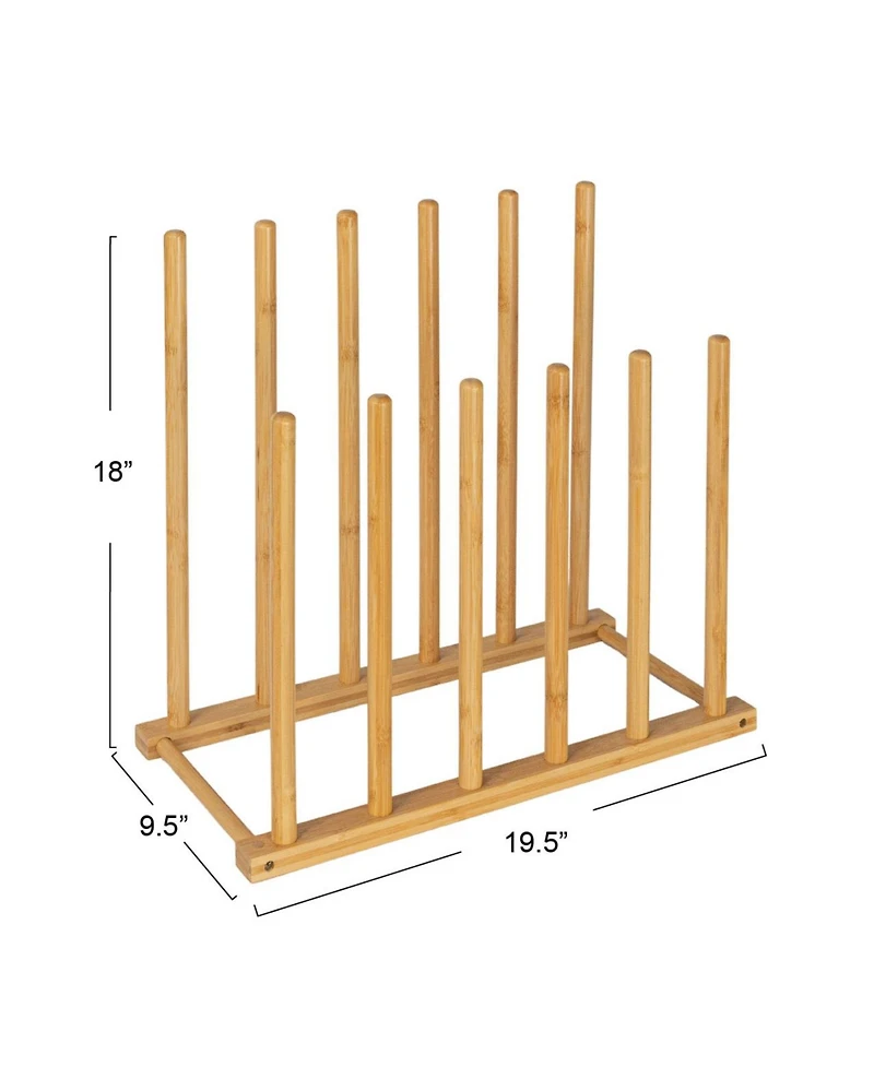 Household Essentials Bamboo 6 Pair Boot Rack, Natural