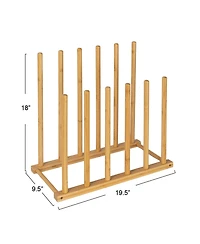 Household Essentials Bamboo 6 Pair Boot Rack, Natural
