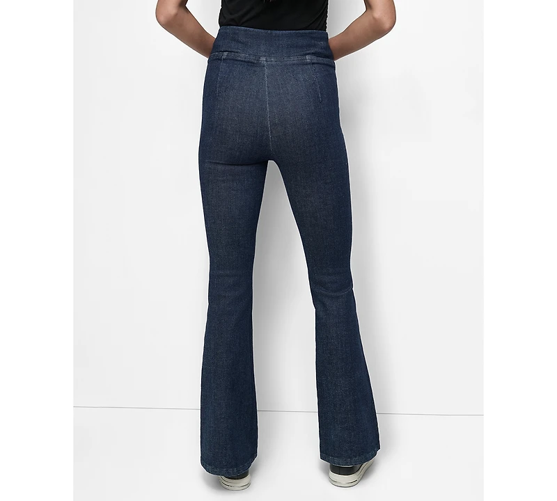 Dkny Jeans Petite High-Rise Flared-Leg Pull-On
