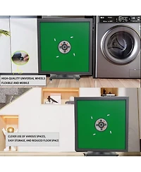 Rbied Black Folding Metal Automatic Mahjong Table, Electric Mahjong Table with Quiet Shuffle