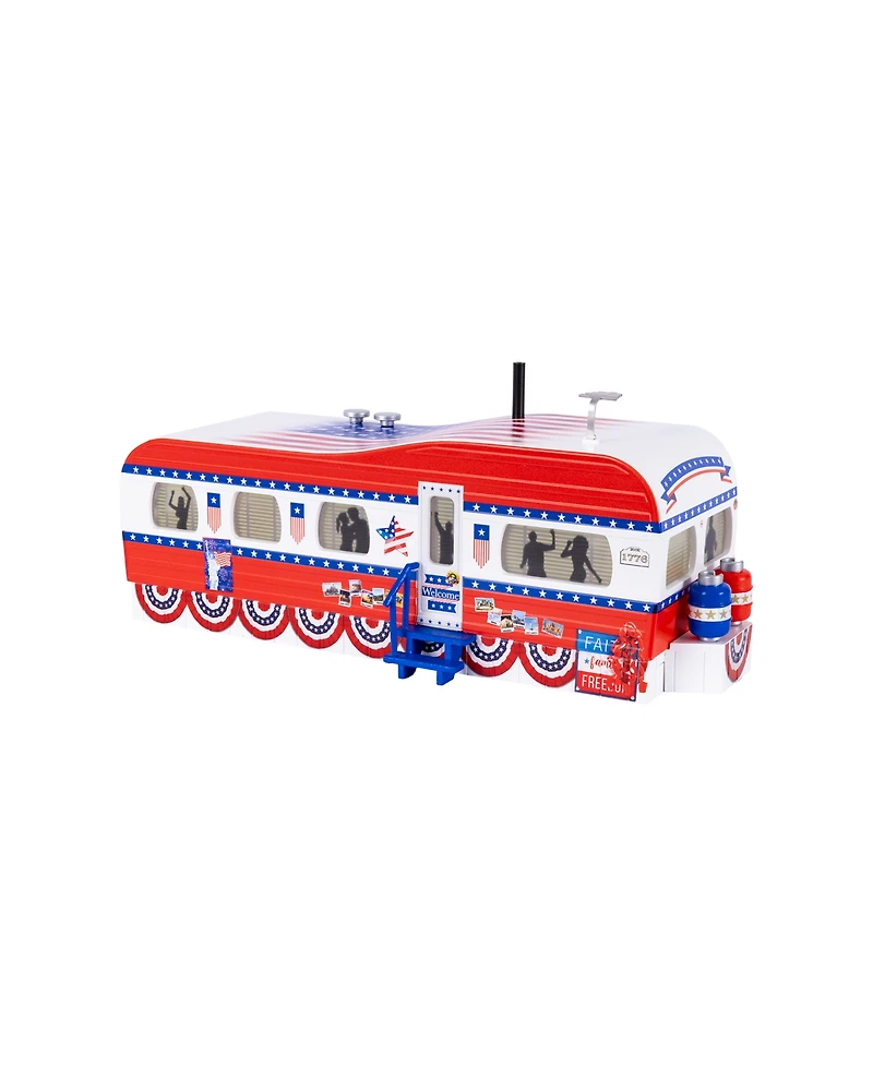 Lionel Patriotic Plug-Expand-Play Mobile Home Trailer O Gauge Model Train Accessory