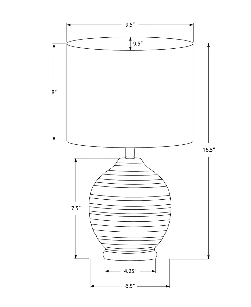Monarch Specialties Lighting 17" Ceramic Table Lamp